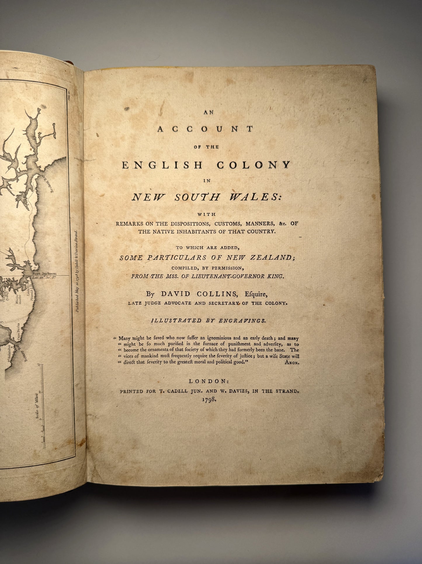 An Account of the English Colony in New South Wales | 1798 - 1804, first edition of the earliest historical account of Australian settlement