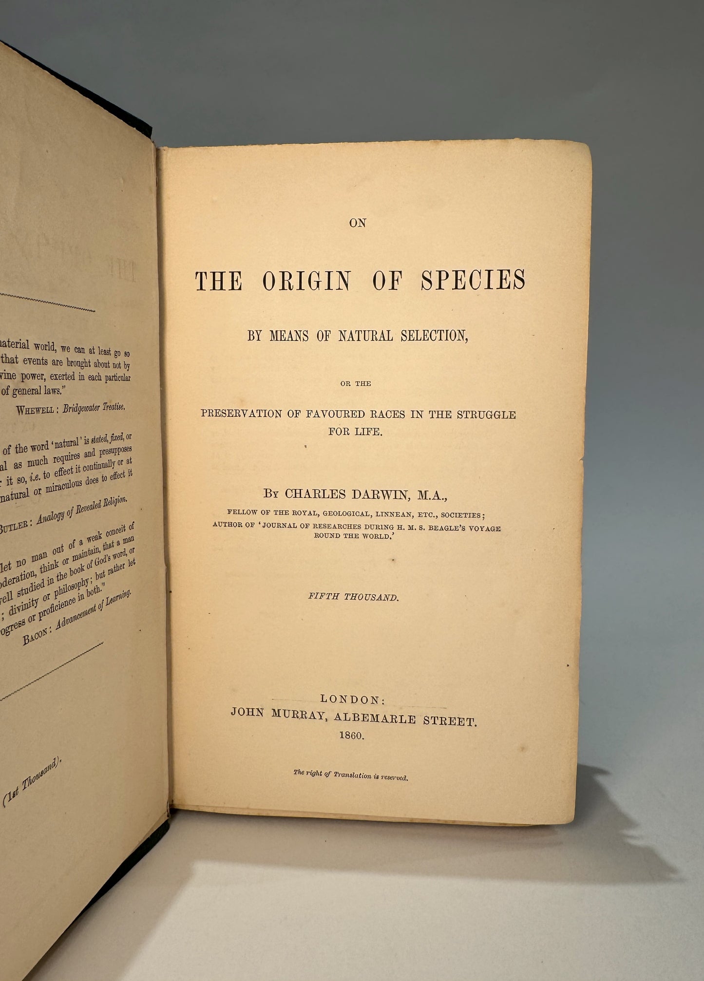 On The Origin of Species by Charles Darwin