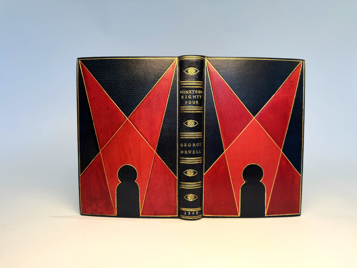 Nineteen Eighty Four by George Orwell in Luxurious Navy Morocco Design Binding