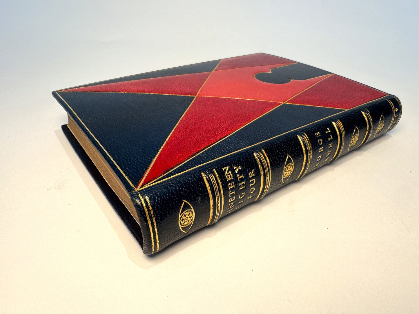 Nineteen Eighty Four by George Orwell in Luxurious Navy Morocco Design Binding