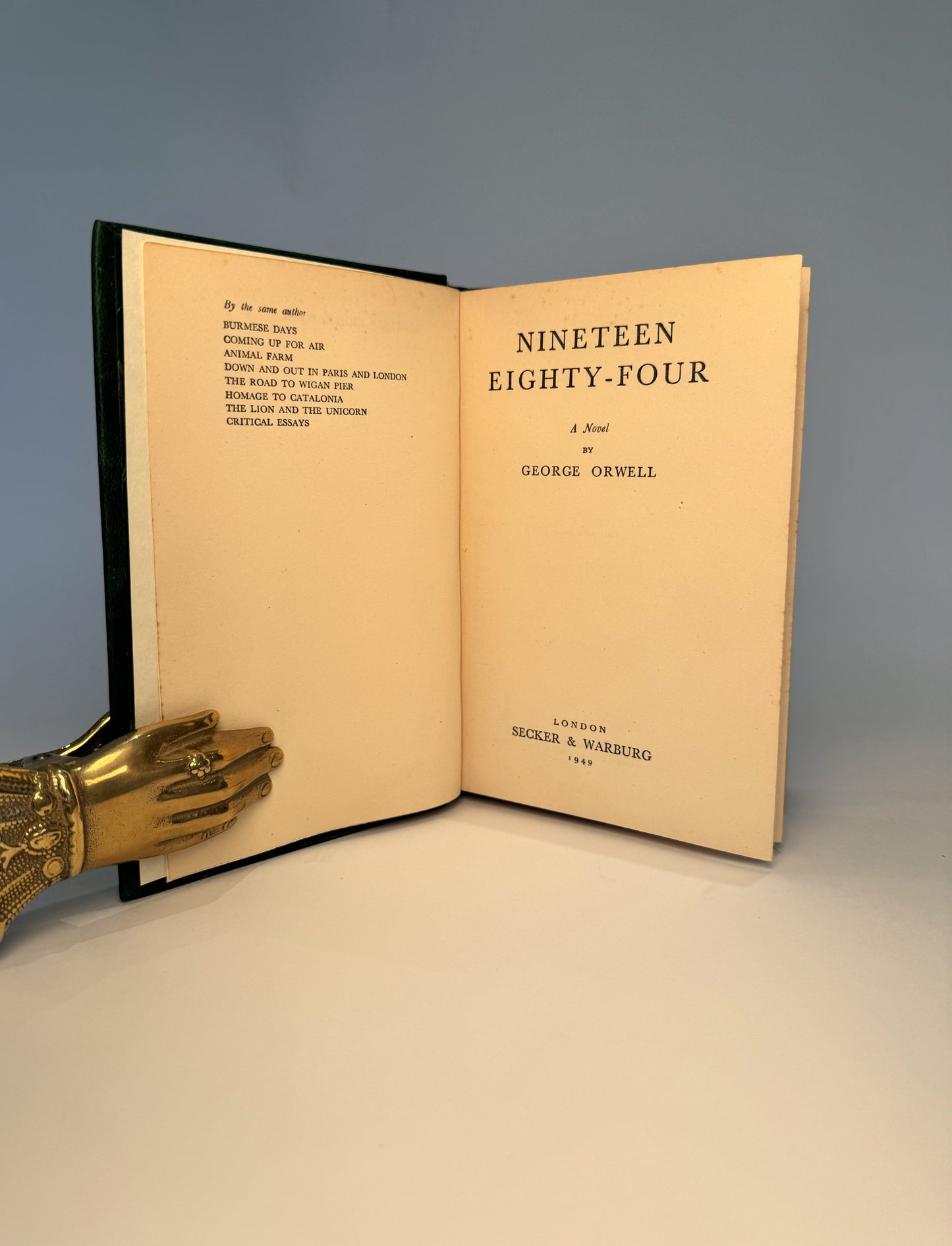 Nineteen Eighty Four by George Orwell in Luxurious Royal Green Morocco Design Binding