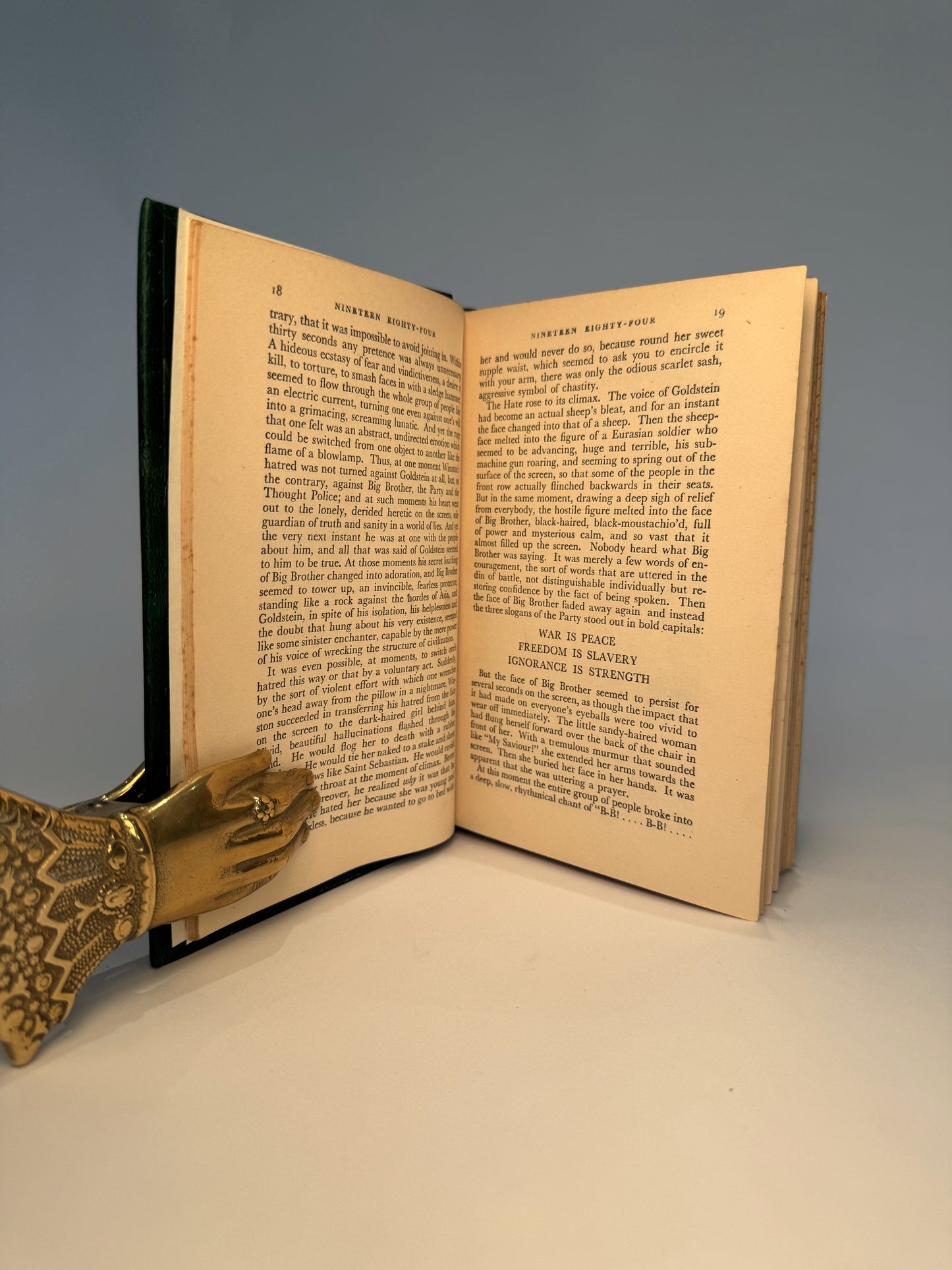 Nineteen Eighty Four by George Orwell in Luxurious Royal Green Morocco Design Binding