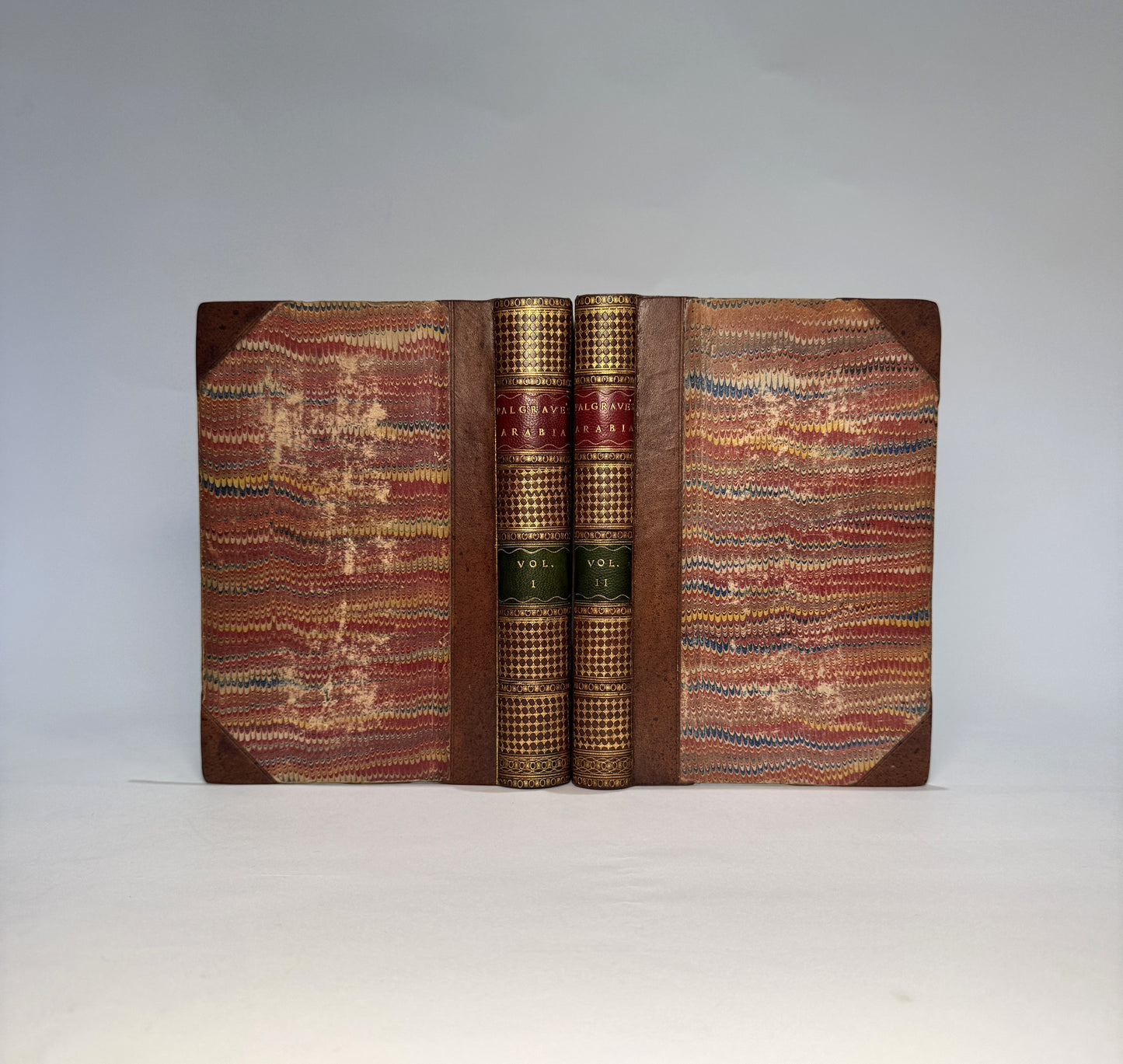 Narrative of a Year's Journey through Central and Eastern Arabia (1862-63) - William Gifford Palgrave, 2 Volumes, Leather-Bound with Folding Maps & Autograph Letter Signed