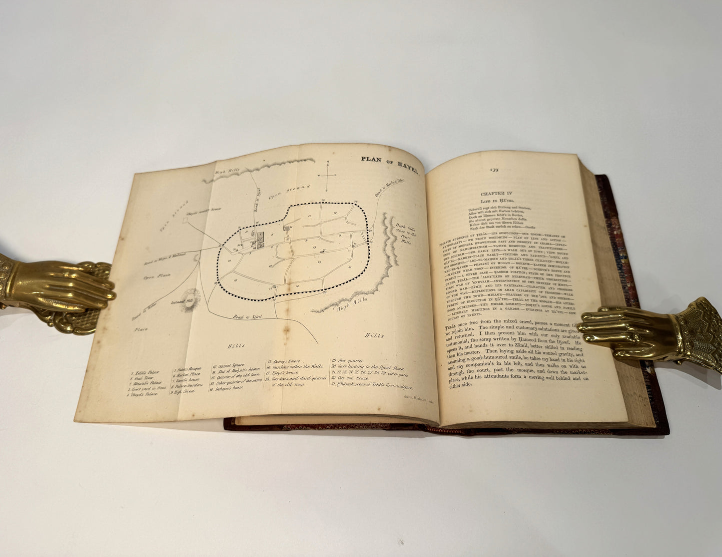 Narrative of a Year's Journey through Central and Eastern Arabia (1862-63) - William Gifford Palgrave, 2 Volumes, Leather-Bound with Folding Maps & Autograph Letter Signed