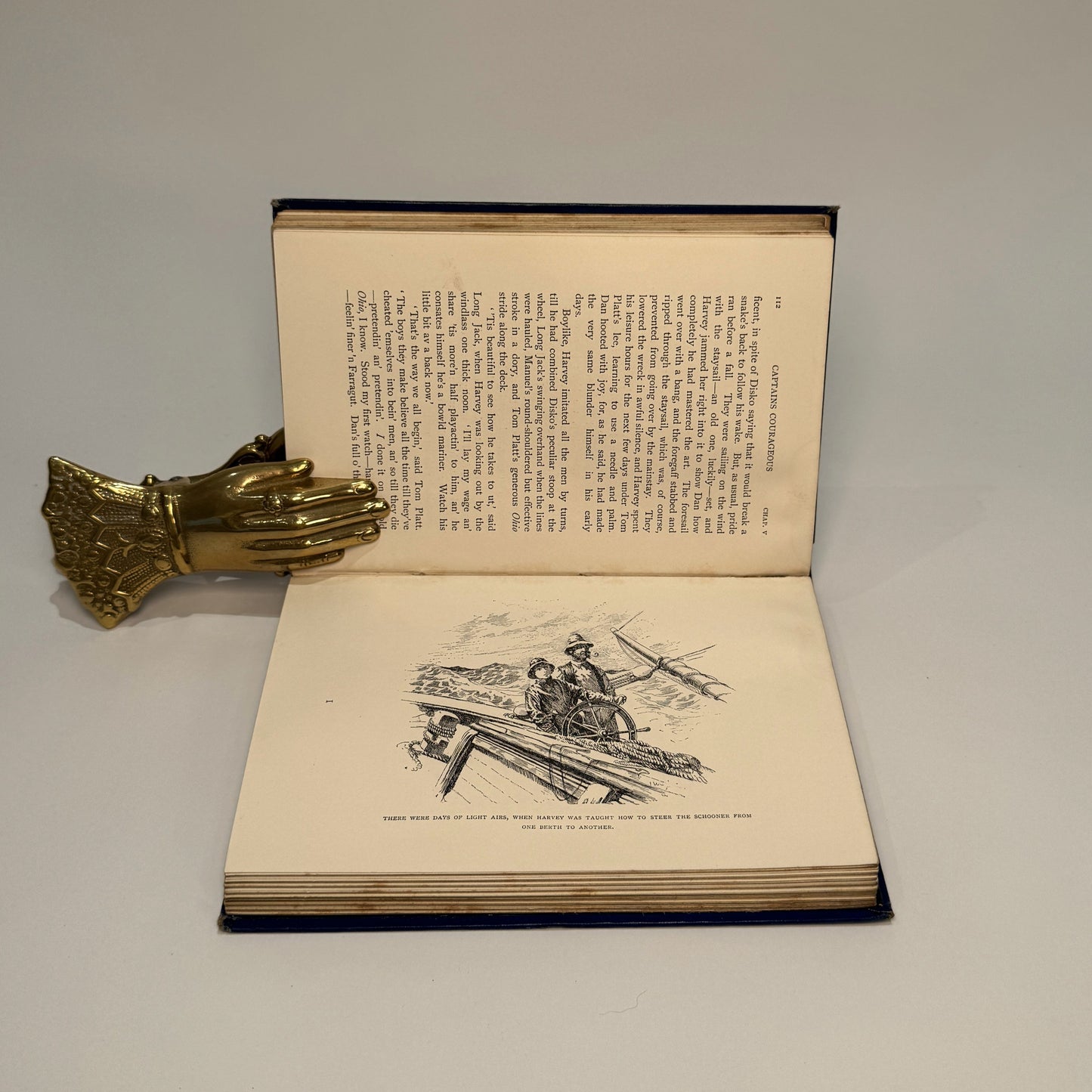 Captains Courageous. The Story of the Grand Banks. A Novel. With Illustrations by I.W. Taber. By Rudyard Kipling