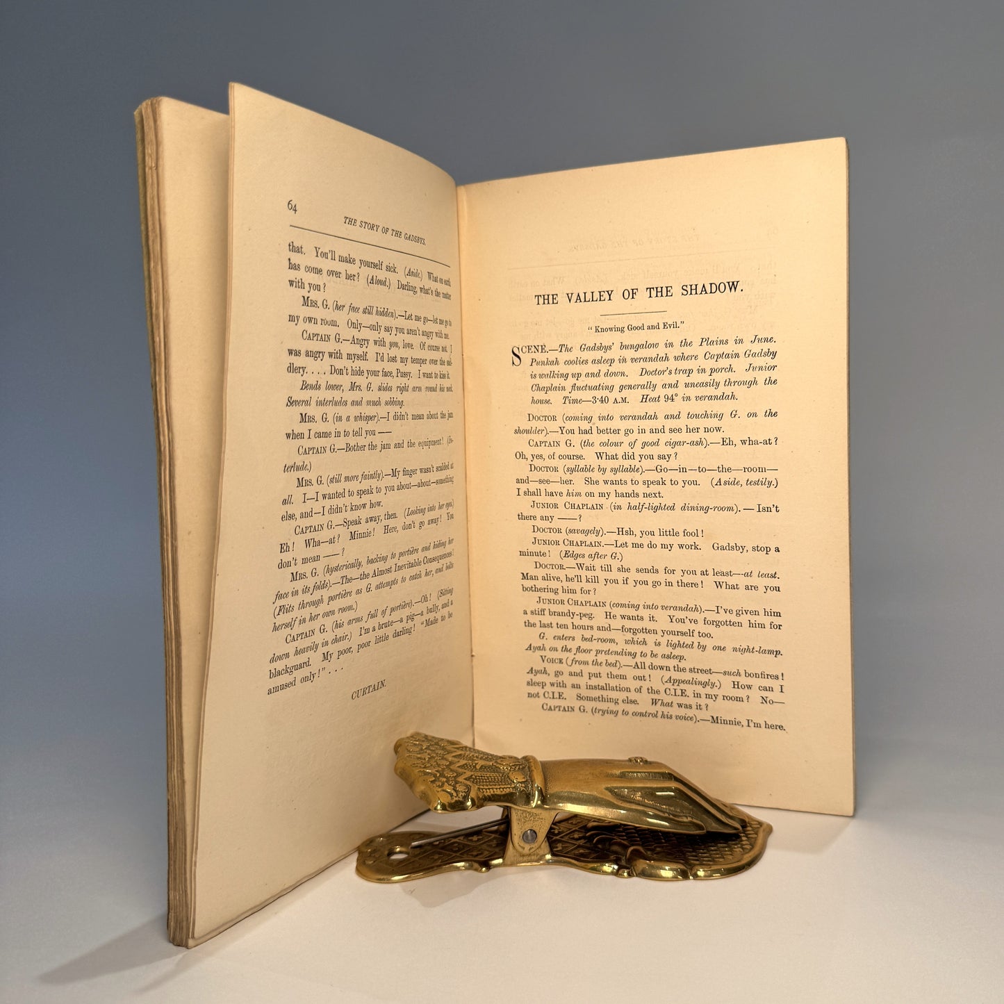The Story of the Gadsbys. A Tale Without a Plot by Rudyard Kipling - Indian Railway Library
