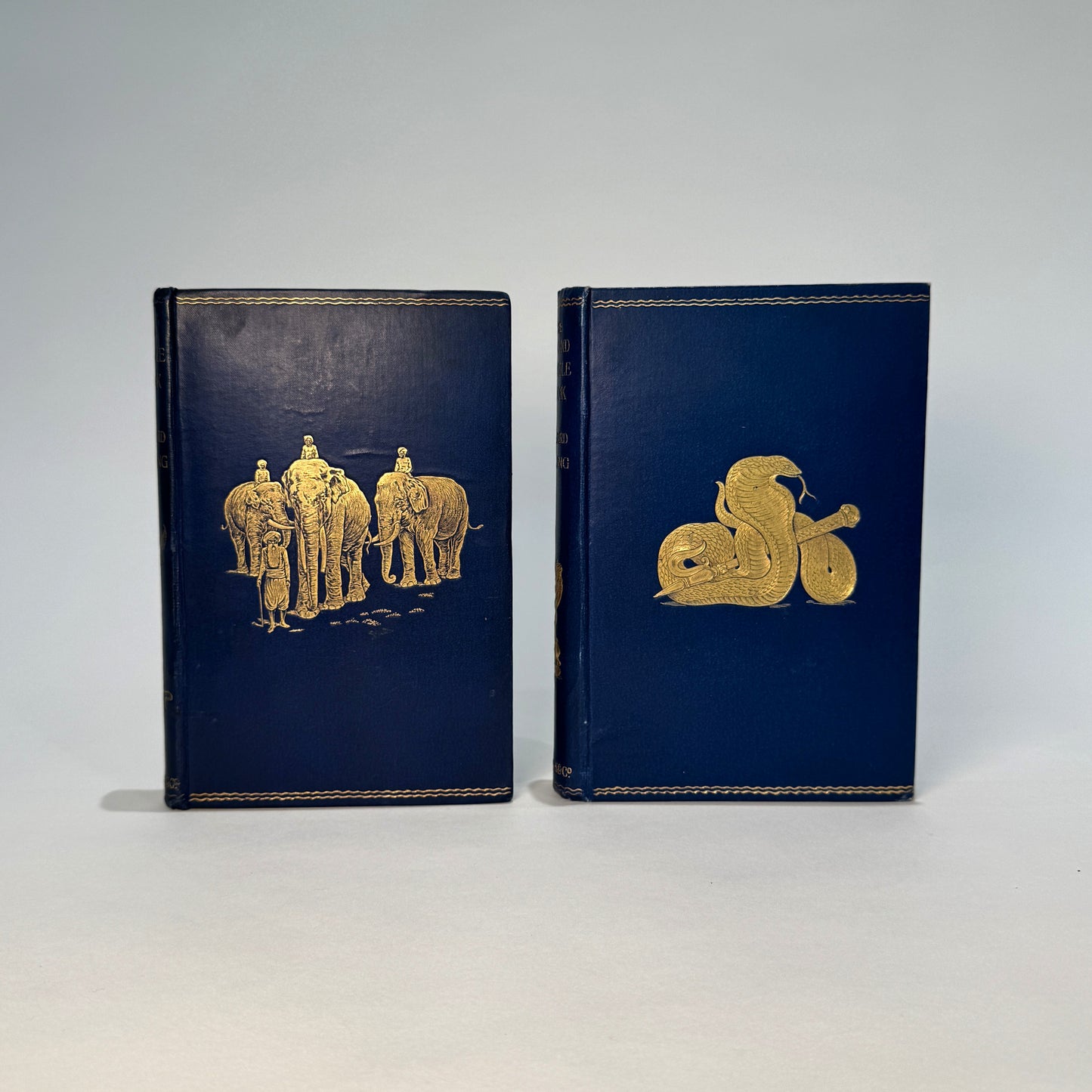 The Jungle Book (1894) and The Second Jungle Book (1895). First Editions, Original Gilt-Decorated Cloth - Rudyard Kipling