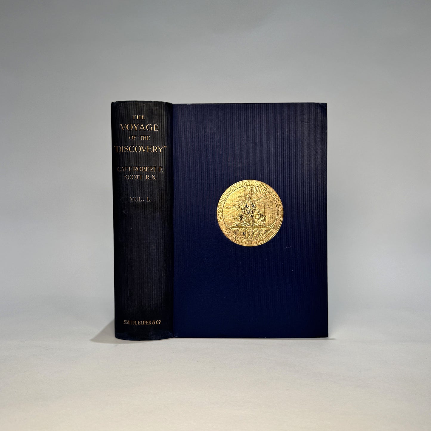 Captain Robert F. Scott – The Voyage of the Discovery (1905). First Edition, One of 1,000 Copies, Complete in Two Volumes, Original Gilt-Decorated Cloth