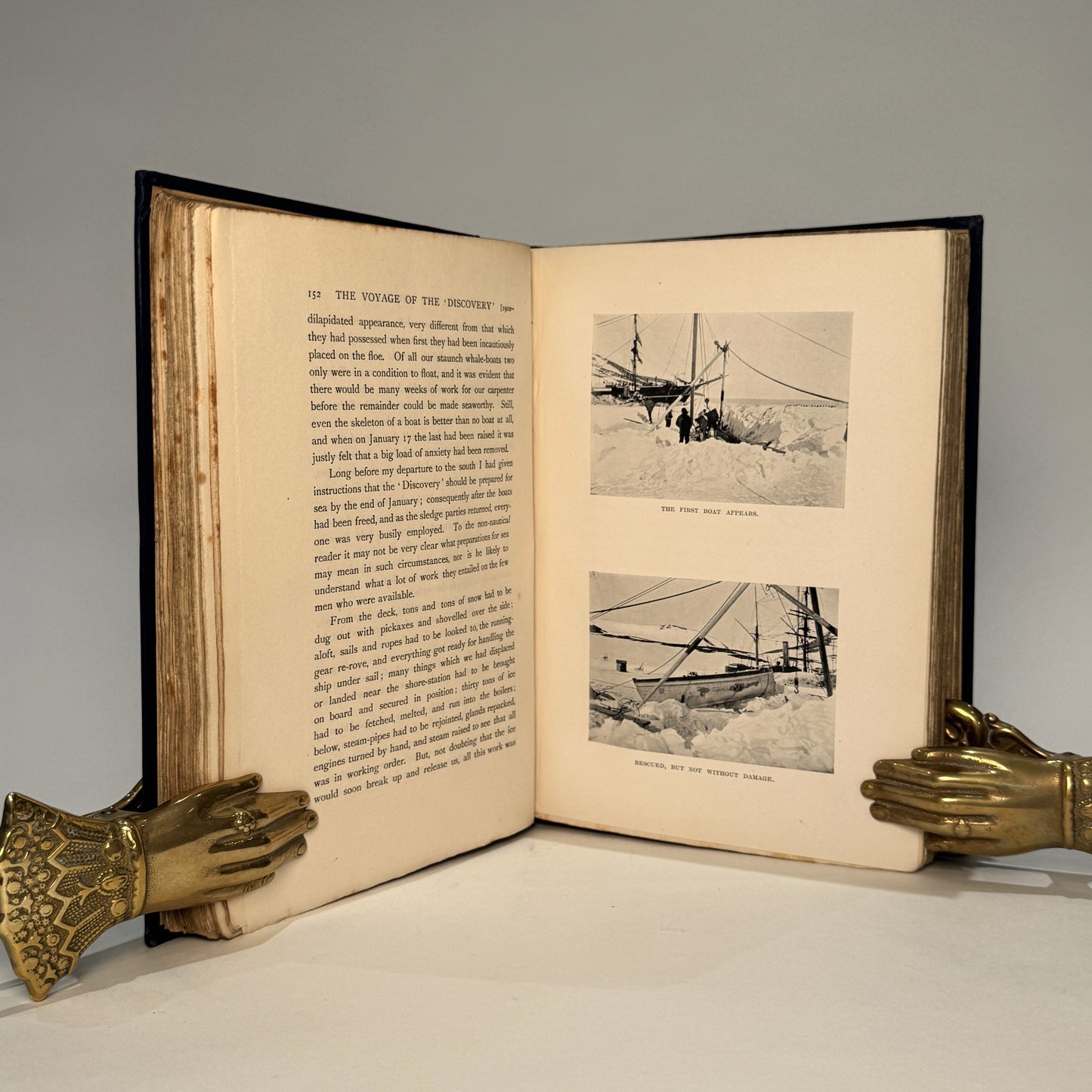 Captain Robert F. Scott – The Voyage of the Discovery (1905). First Edition, One of 1,000 Copies, Complete in Two Volumes, Original Gilt-Decorated Cloth