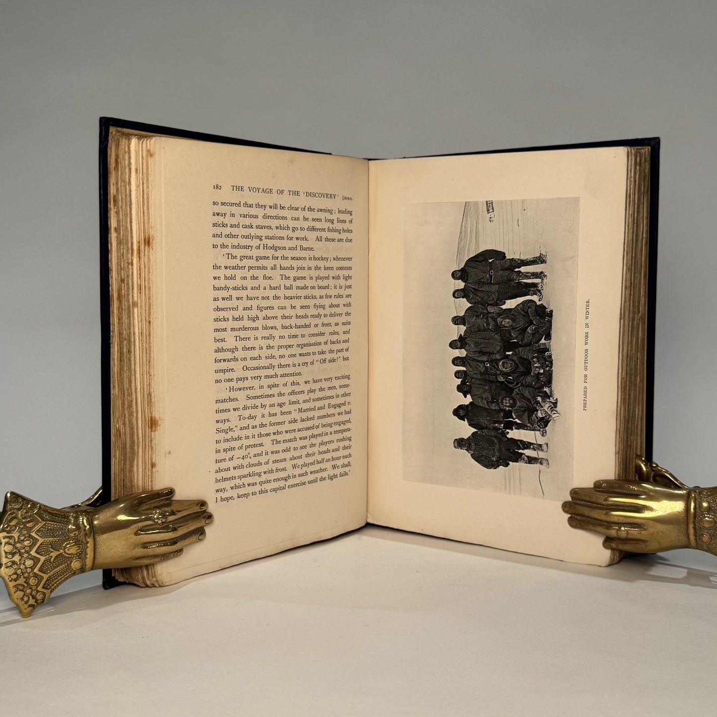 Captain Robert F. Scott – The Voyage of the Discovery (1905). First Edition, One of 1,000 Copies, Complete in Two Volumes, Original Gilt-Decorated Cloth