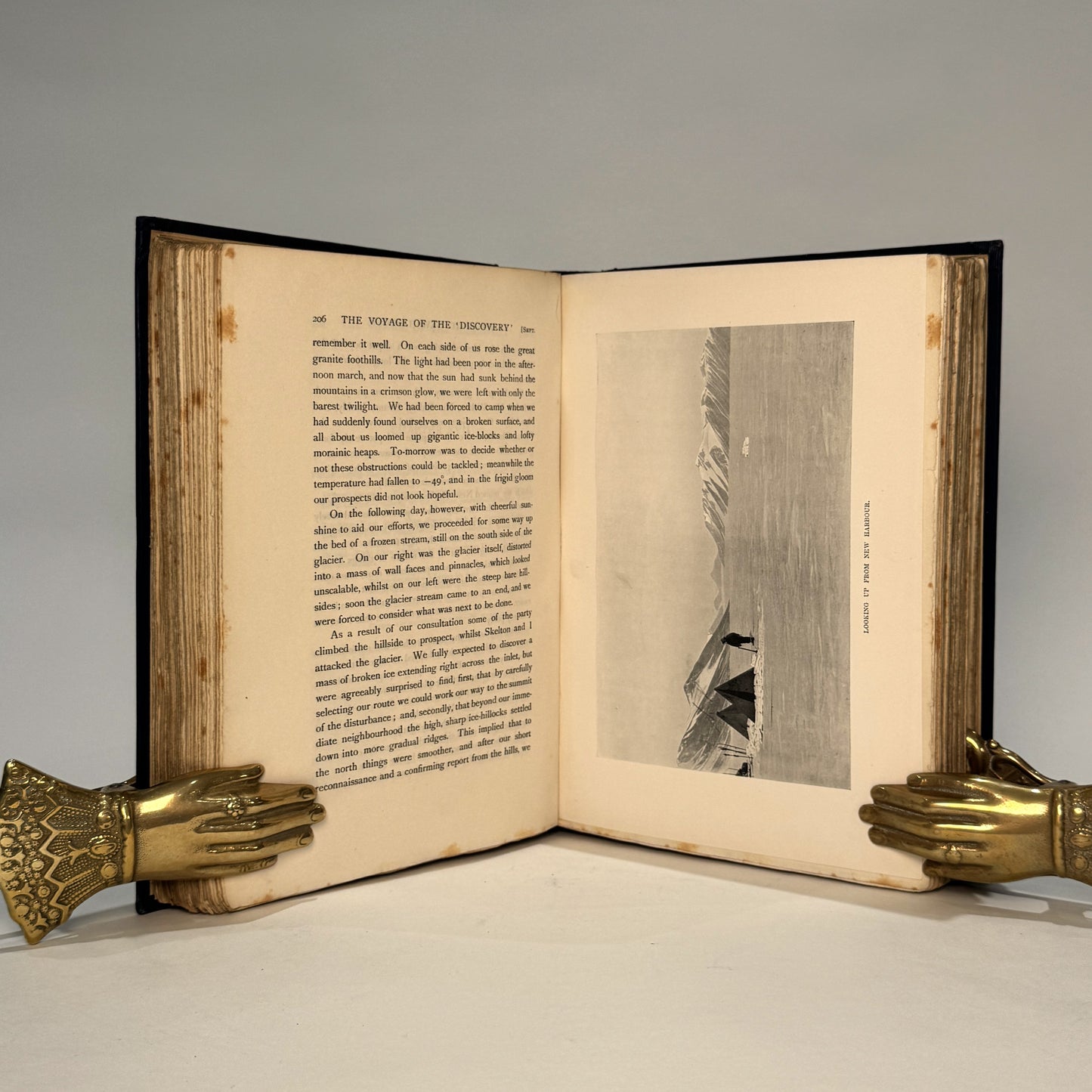 Captain Robert F. Scott – The Voyage of the Discovery (1905). First Edition, One of 1,000 Copies, Complete in Two Volumes, Original Gilt-Decorated Cloth