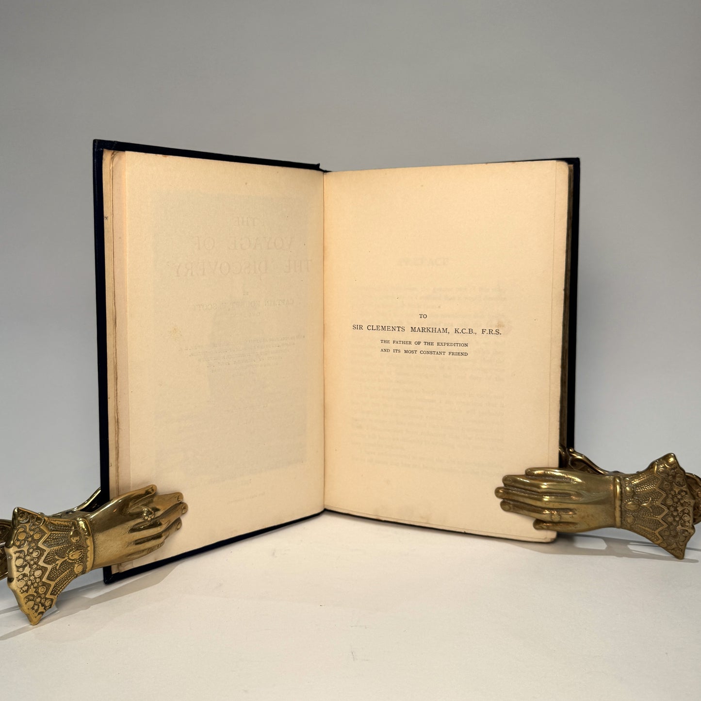 Captain Robert F. Scott – The Voyage of the Discovery (1905). First Edition, One of 1,000 Copies, Complete in Two Volumes, Original Gilt-Decorated Cloth