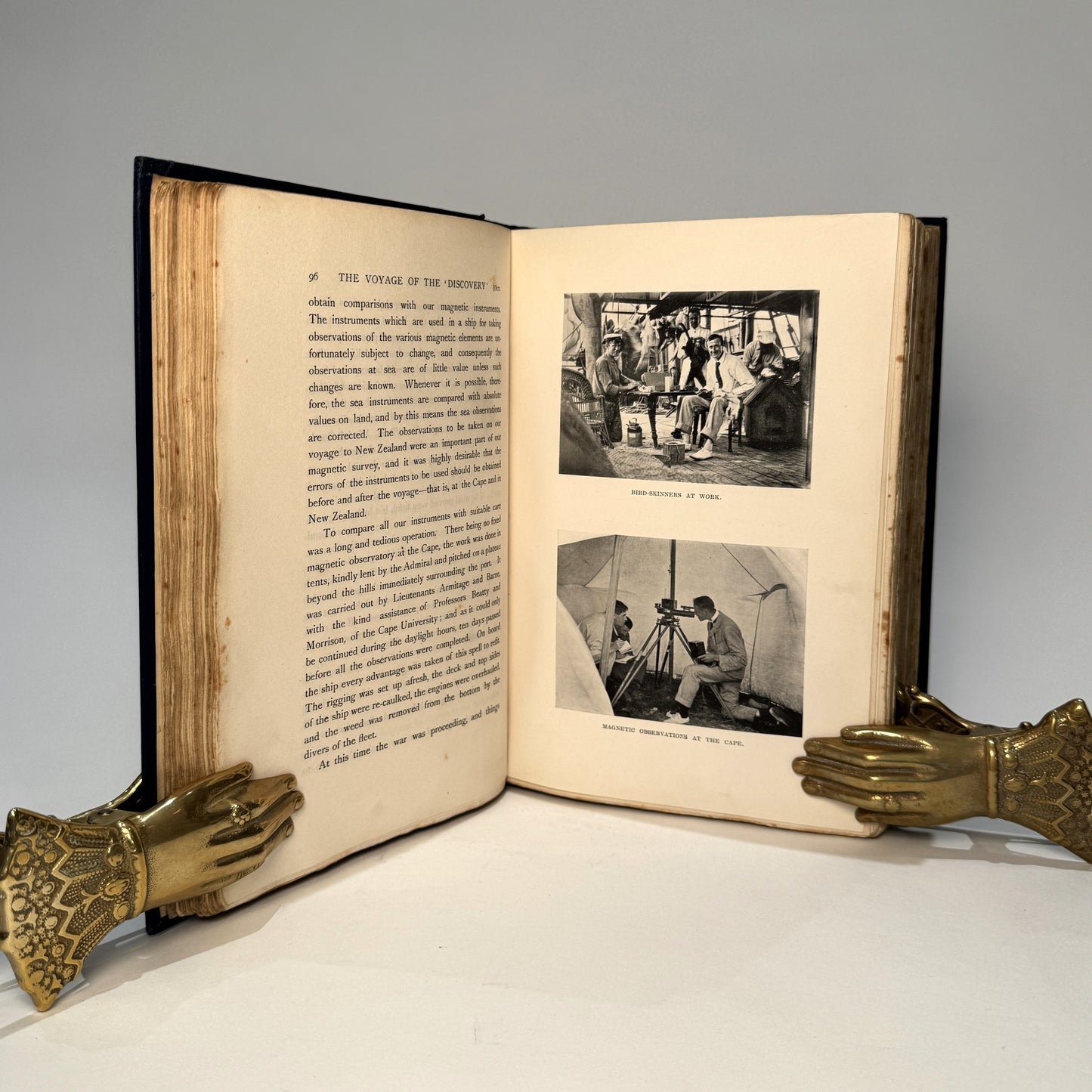 Captain Robert F. Scott – The Voyage of the Discovery (1905). First Edition, One of 1,000 Copies, Complete in Two Volumes, Original Gilt-Decorated Cloth