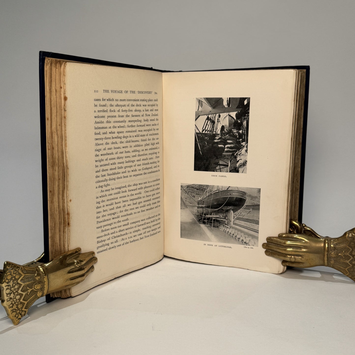 Captain Robert F. Scott – The Voyage of the Discovery (1905). First Edition, One of 1,000 Copies, Complete in Two Volumes, Original Gilt-Decorated Cloth