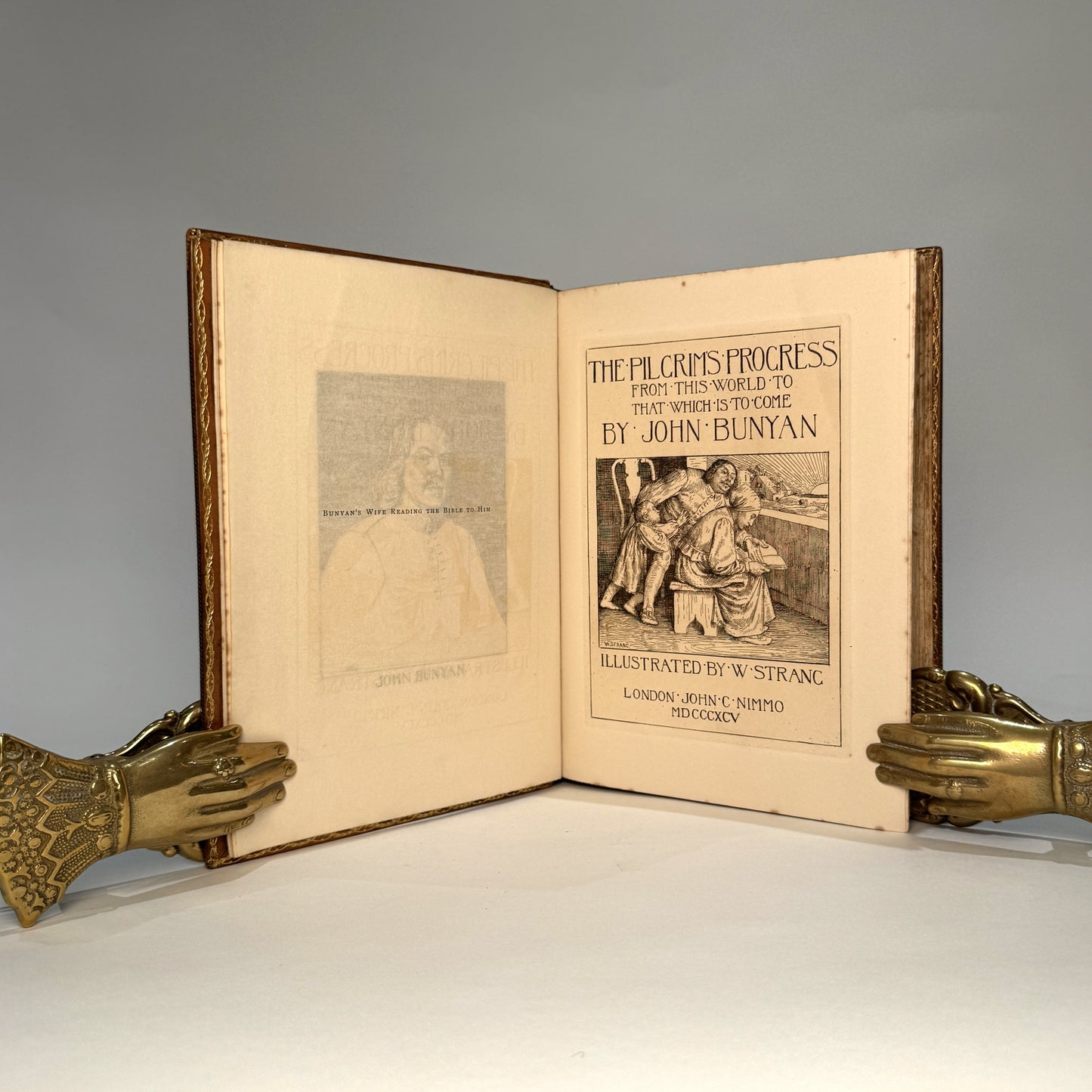 The Pilgrim’s Progress – John Bunyan – Nimmo 1890s Edition in Riviere & Son Full Polished Calf Binding