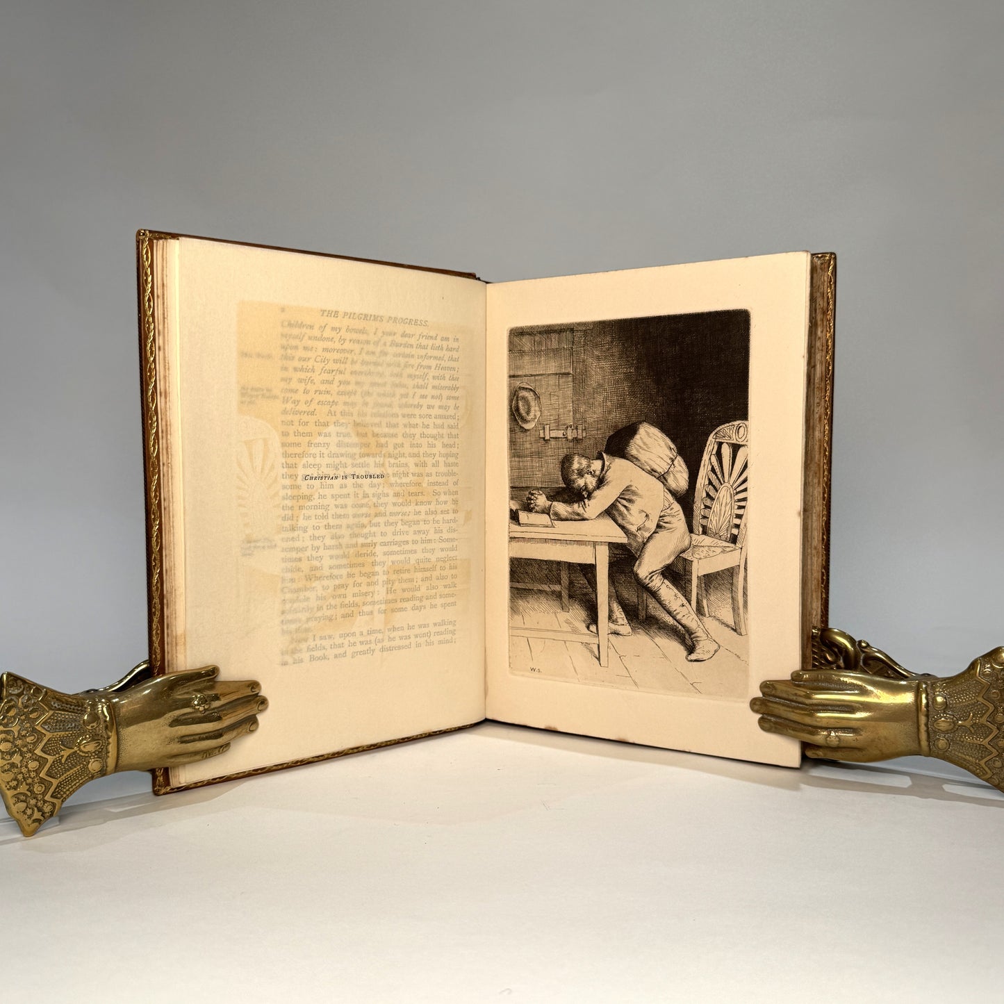 The Pilgrim’s Progress – John Bunyan – Nimmo 1890s Edition in Riviere & Son Full Polished Calf Binding