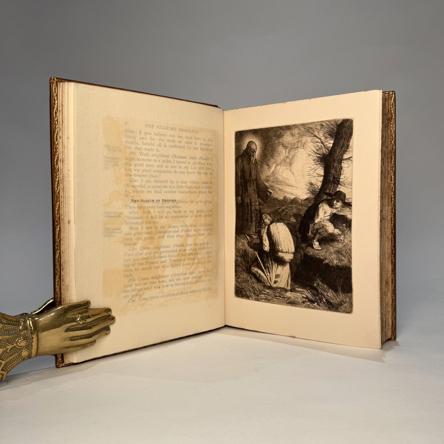 The Pilgrim’s Progress – John Bunyan – Nimmo 1890s Edition in Riviere & Son Full Polished Calf Binding