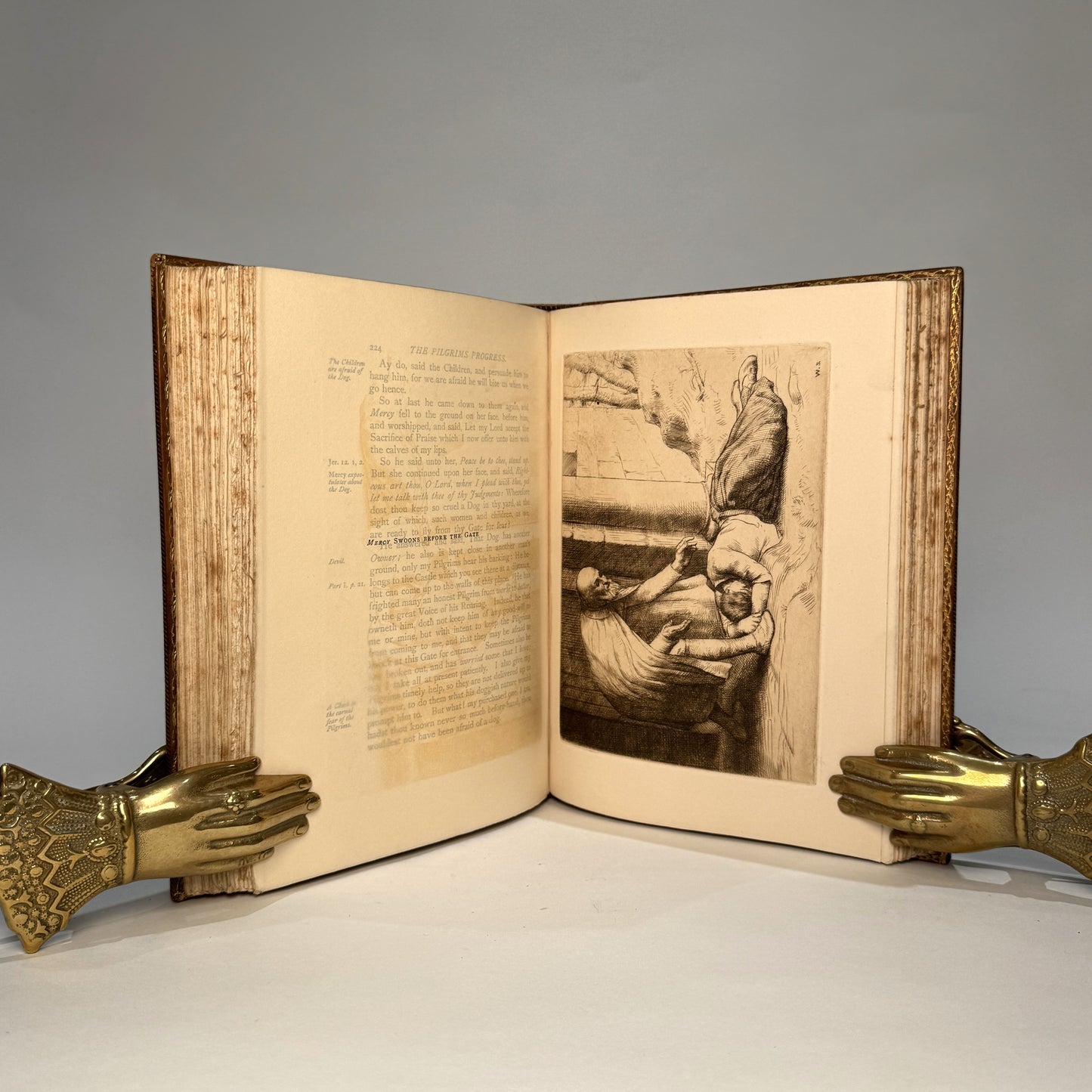 The Pilgrim’s Progress – John Bunyan – Nimmo 1890s Edition in Riviere & Son Full Polished Calf Binding