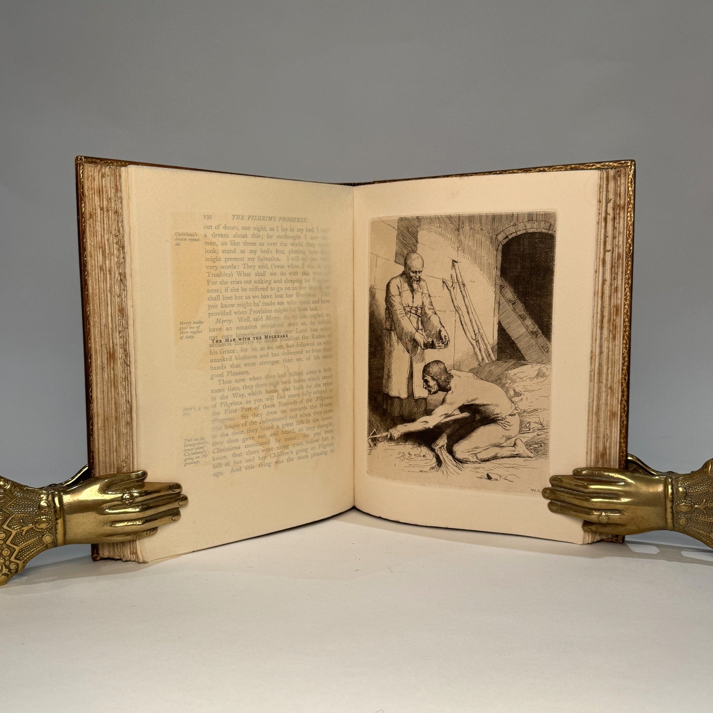 The Pilgrim’s Progress – John Bunyan – Nimmo 1890s Edition in Riviere & Son Full Polished Calf Binding