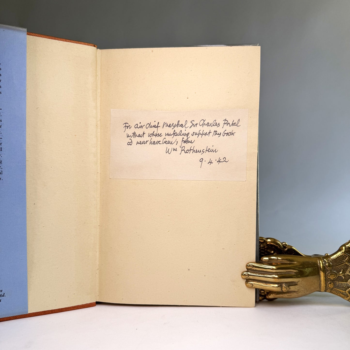 Men of the R.A.F. - Rothenstein Presentation Copy to Air Chief Marshal Portal