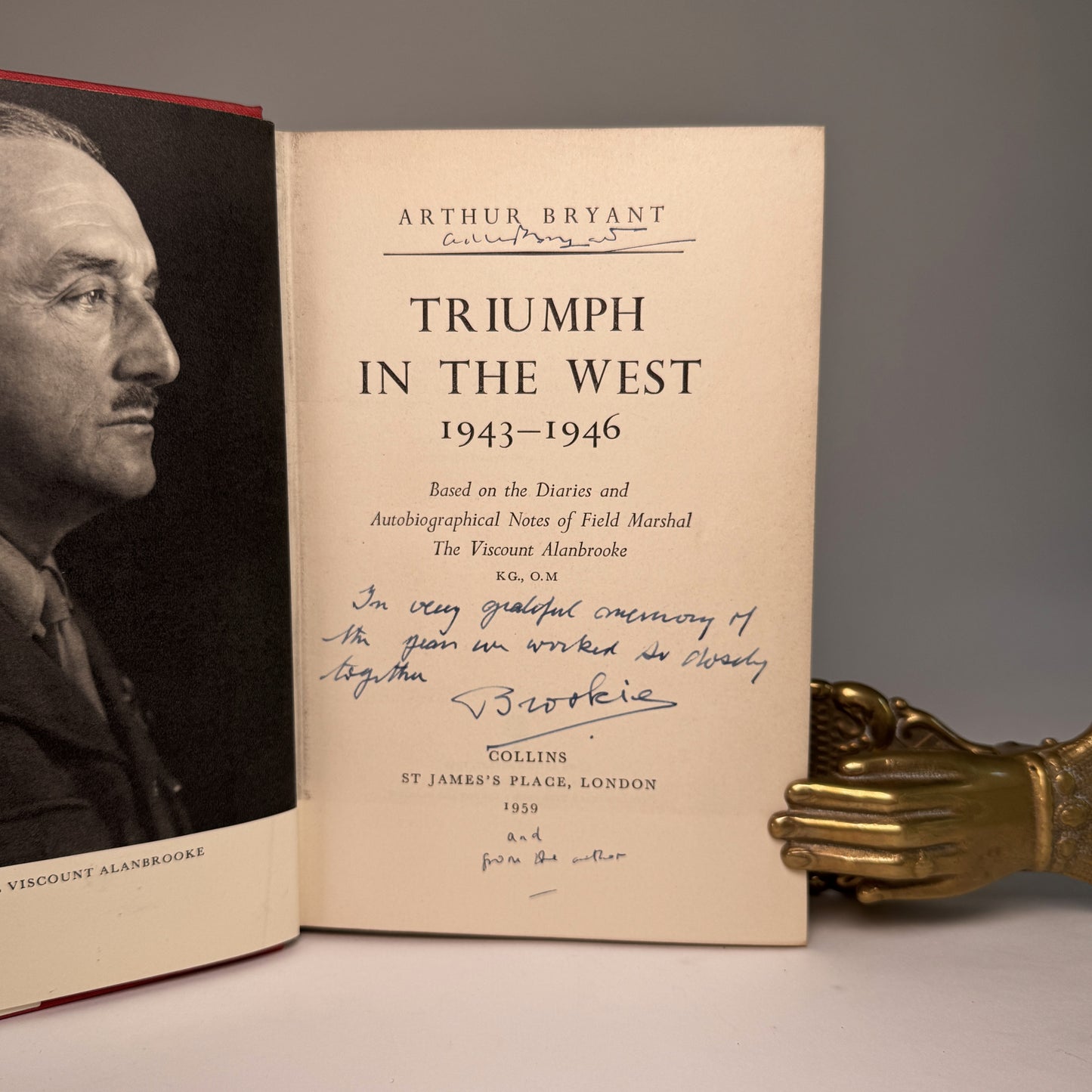 Triumph in the West - Bryant and Alanbrooke Double-Signed Copy from Library of Lord Portal