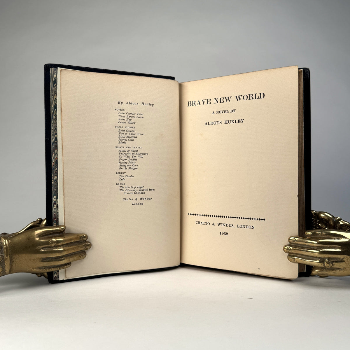 Aldous Huxley’s Brave New World - Finely Bound in Full Navy Morocco