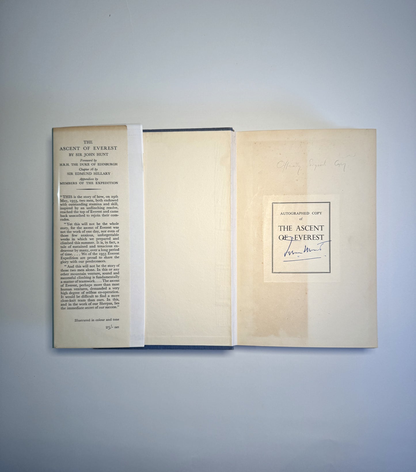 The Ascent of Everest Signed by Sir John Hunt
