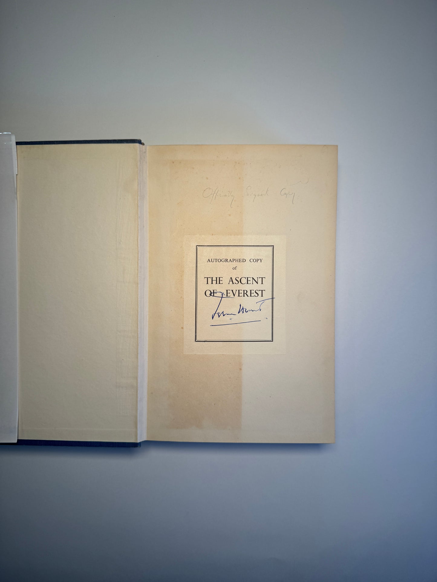 The Ascent of Everest Signed by Sir John Hunt