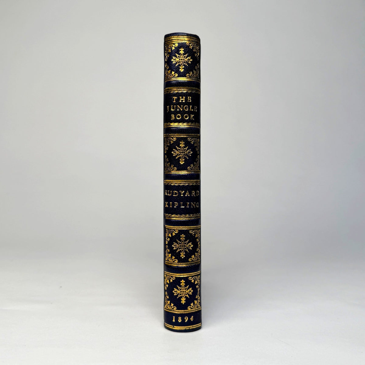 The Jungle Book by Rudyard Kipling - Fine Navy Morocco with Gilt Elephants