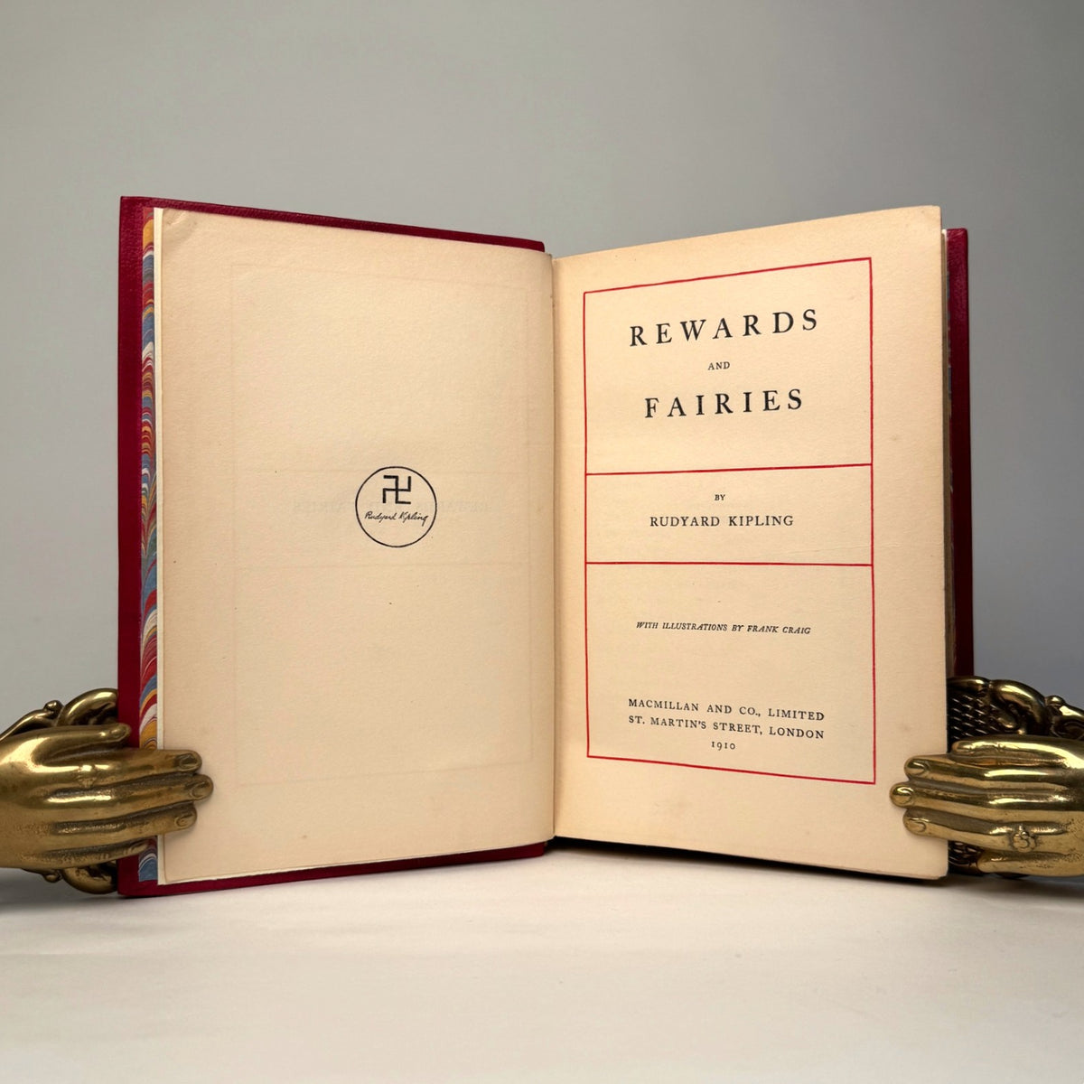 Rewards and Fairies by Rudyard Kipling - Fine Red Morocco, First Appearance of If—