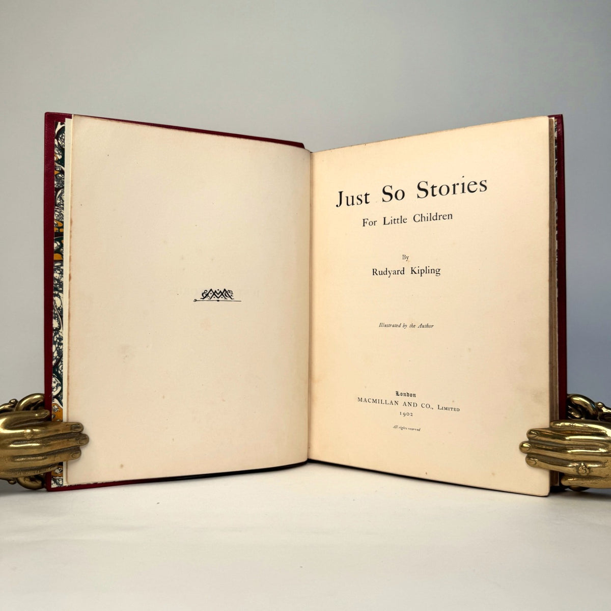 Just So Stories by Rudyard Kipling - Fine Red Morocco with Elephant Onlay