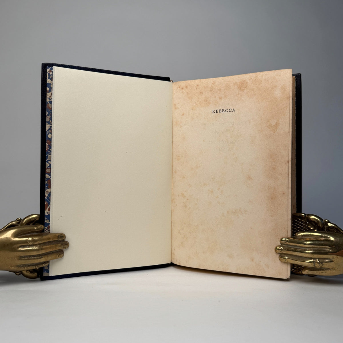 Rebecca by Daphne du Maurier - Fine Navy Morocco Binding, 1938