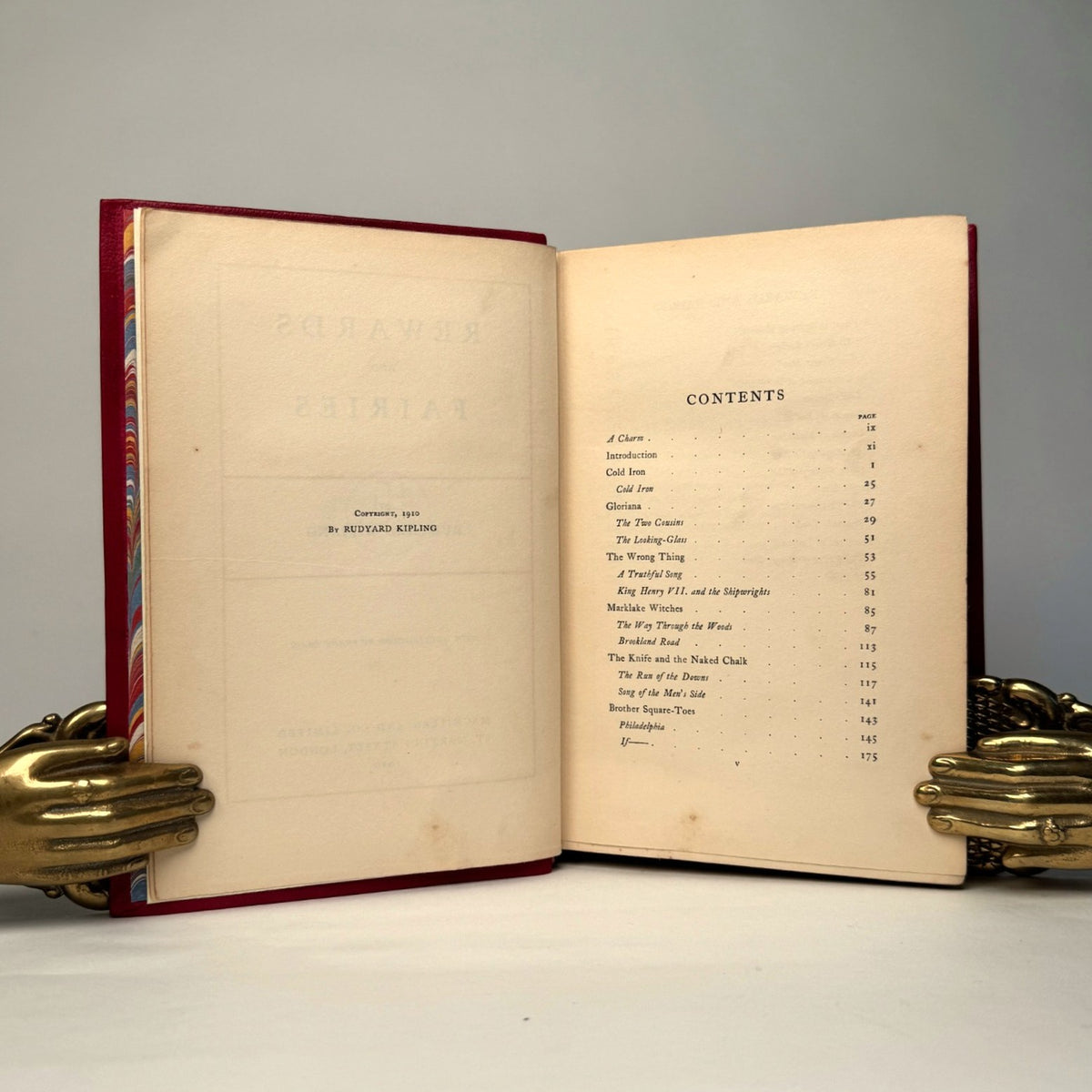 Rewards and Fairies by Rudyard Kipling - Fine Red Morocco, First Appearance of If—