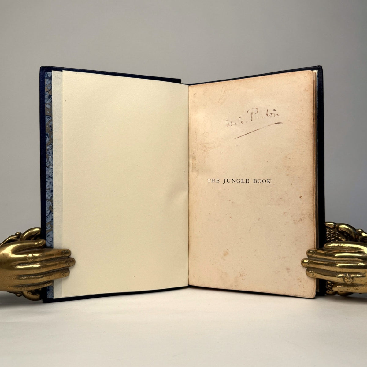 The Jungle Book by Rudyard Kipling - Fine Navy Morocco with Gilt Elephants