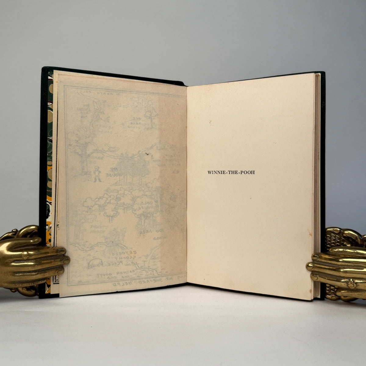 Winnie-the-Pooh by A. A. Milne - Magnificent Gilt Green Morocco Binding