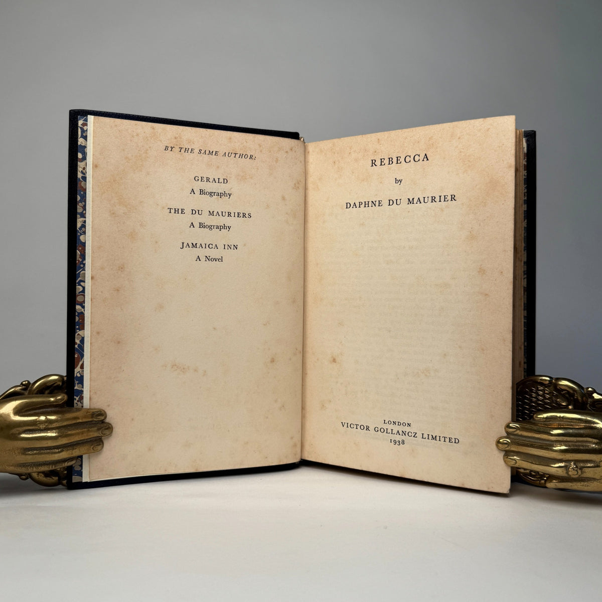 Rebecca by Daphne du Maurier - Fine Navy Morocco Binding, 1938