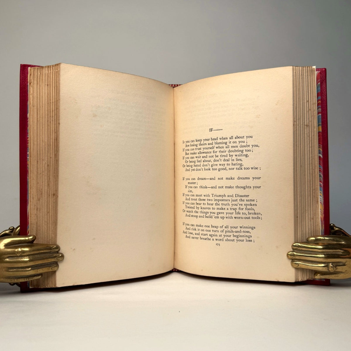 Rewards and Fairies by Rudyard Kipling - Fine Red Morocco, First Appearance of If—