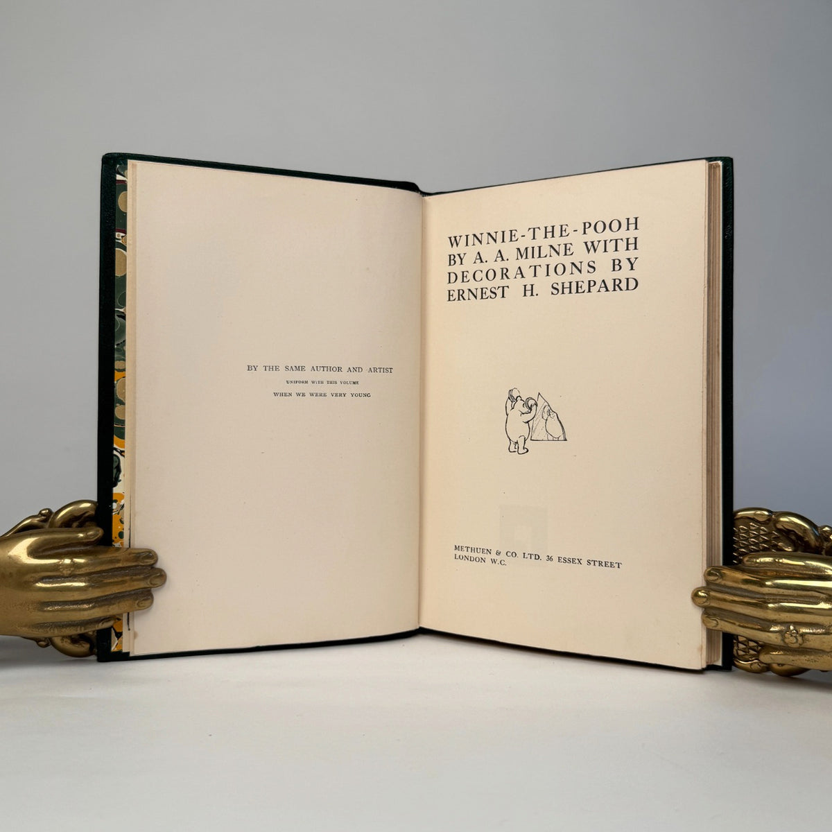 Winnie-the-Pooh by A. A. Milne - Magnificent Gilt Green Morocco Binding
