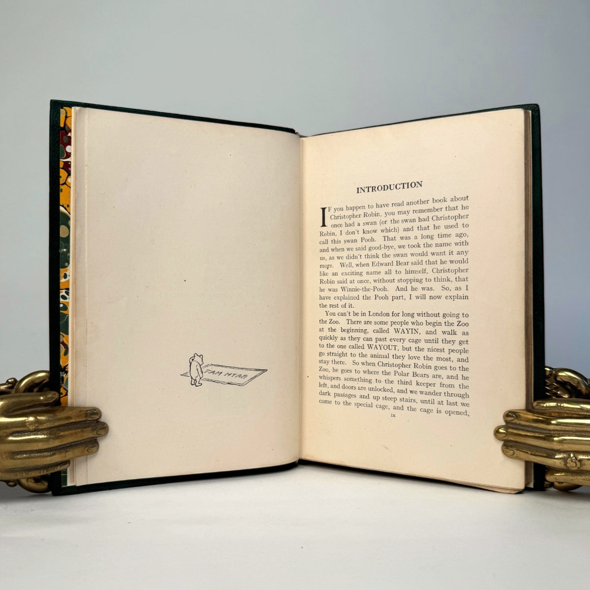 Winnie-the-Pooh by A. A. Milne - Richly Gilt Green Morocco Binding