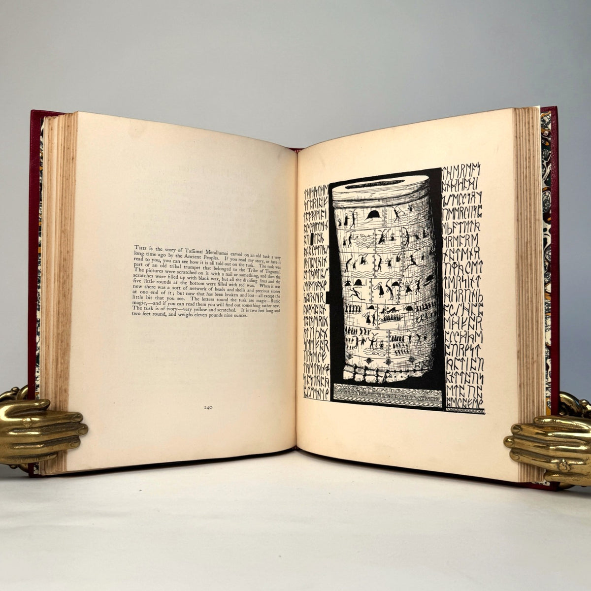 Just So Stories by Rudyard Kipling - Fine Red Morocco with Elephant Onlay