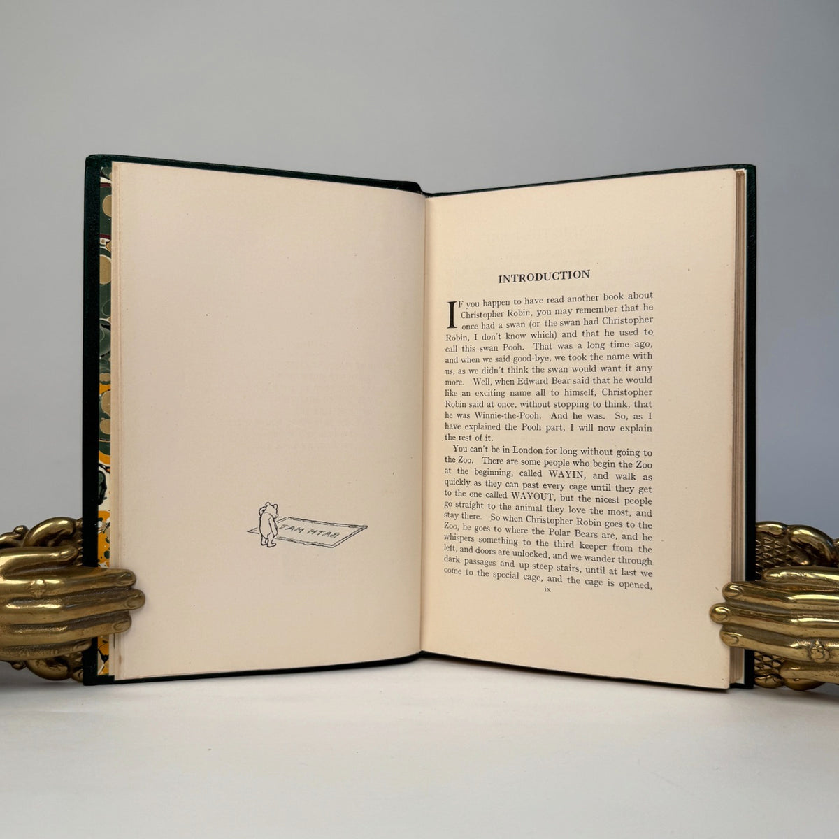 Winnie-the-Pooh by A. A. Milne - Magnificent Gilt Green Morocco Binding