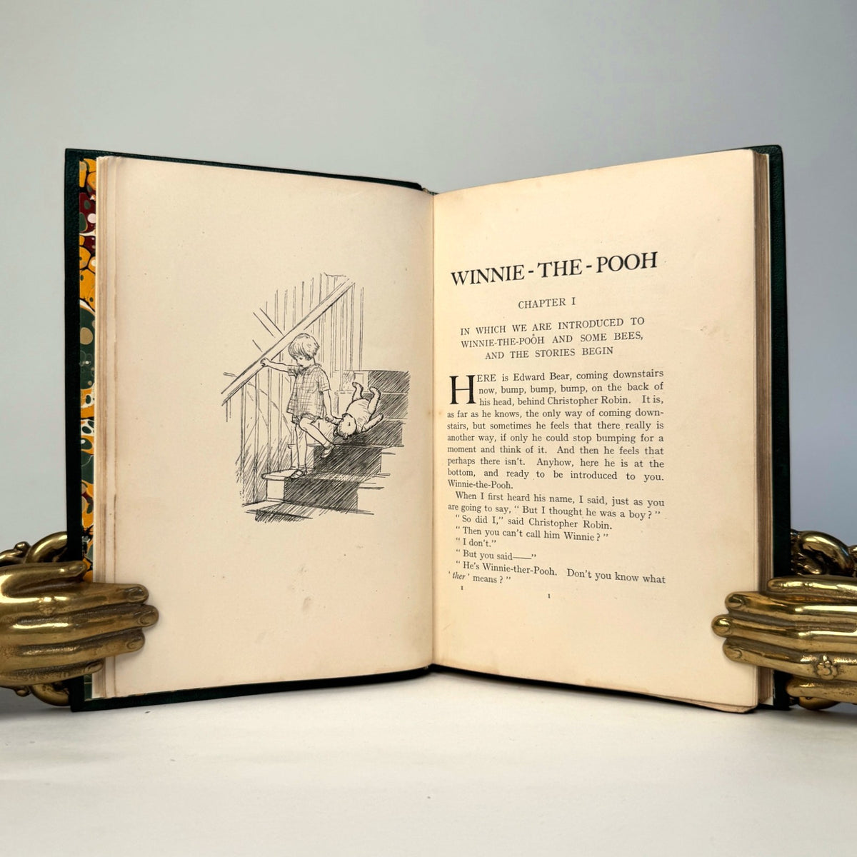 Winnie-the-Pooh by A. A. Milne - Richly Gilt Green Morocco Binding