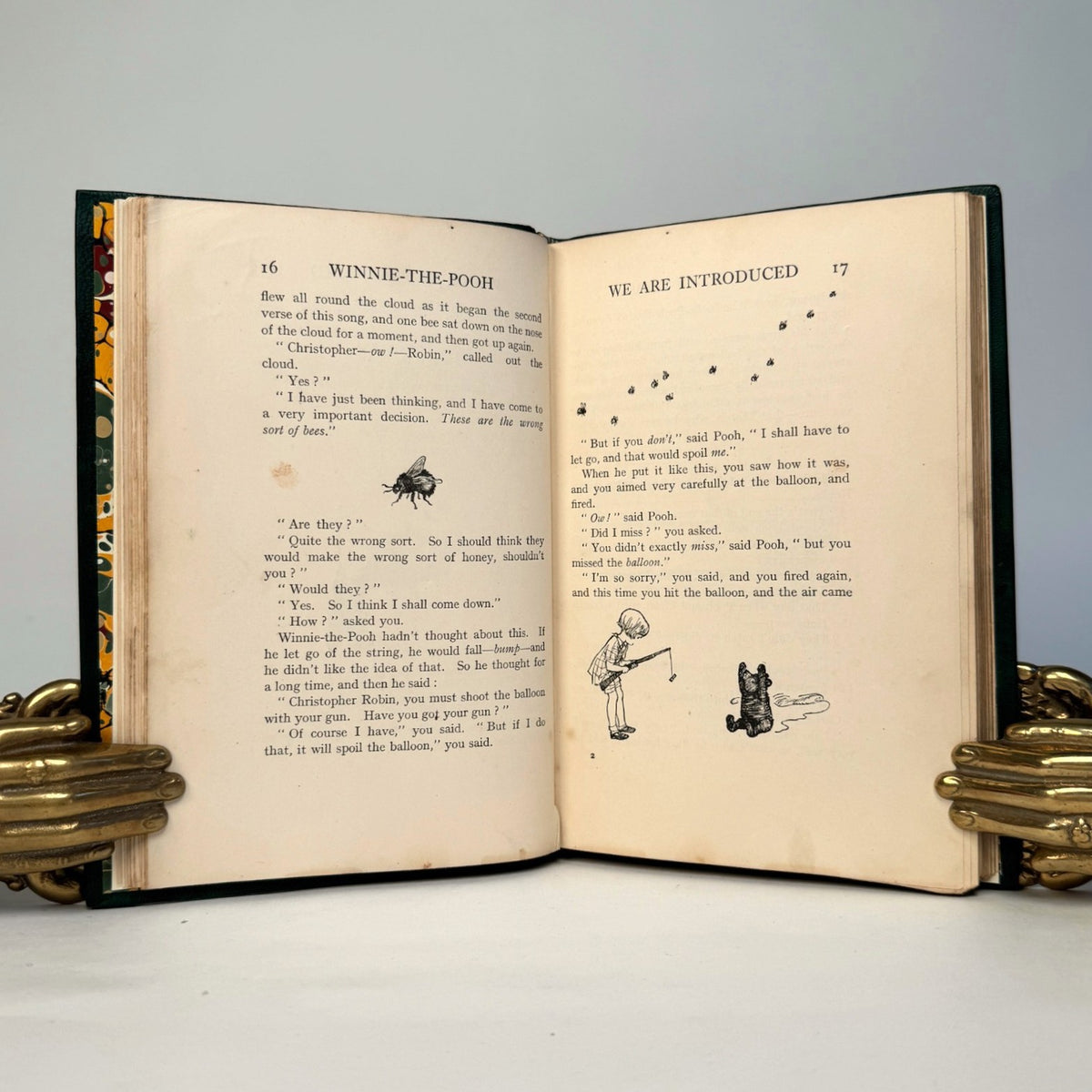 Winnie-the-Pooh by A. A. Milne - Richly Gilt Green Morocco Binding