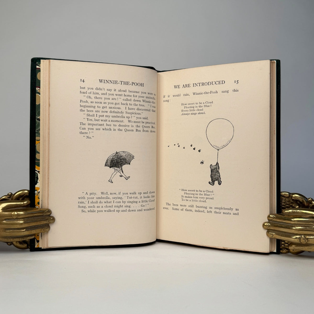 Winnie-the-Pooh by A. A. Milne - Magnificent Gilt Green Morocco Binding