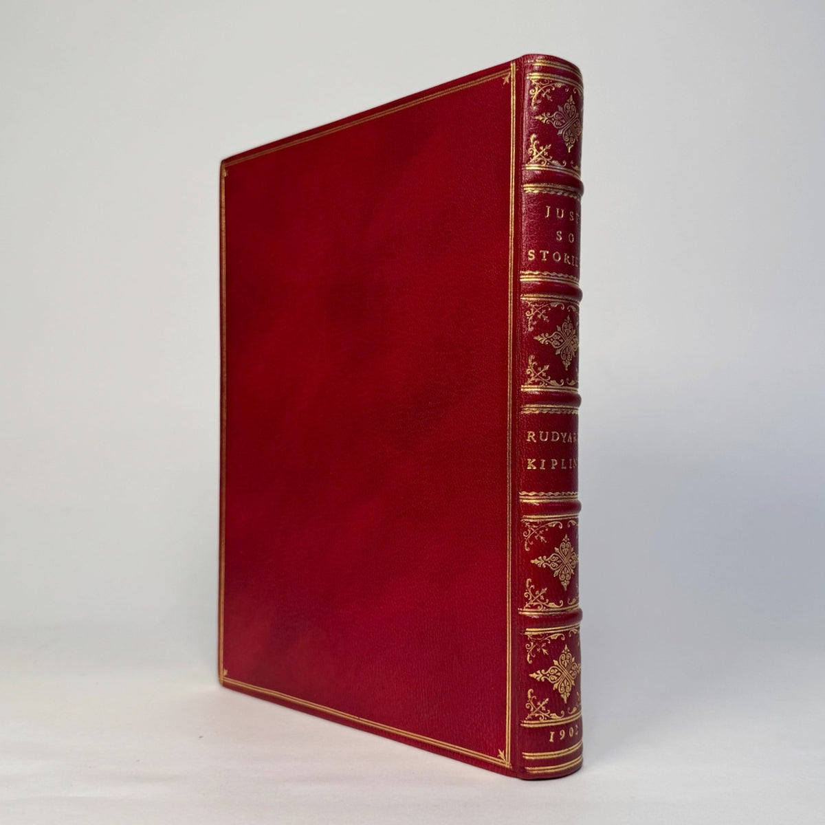 Just So Stories by Rudyard Kipling - Fine Red Morocco with Elephant Onlay