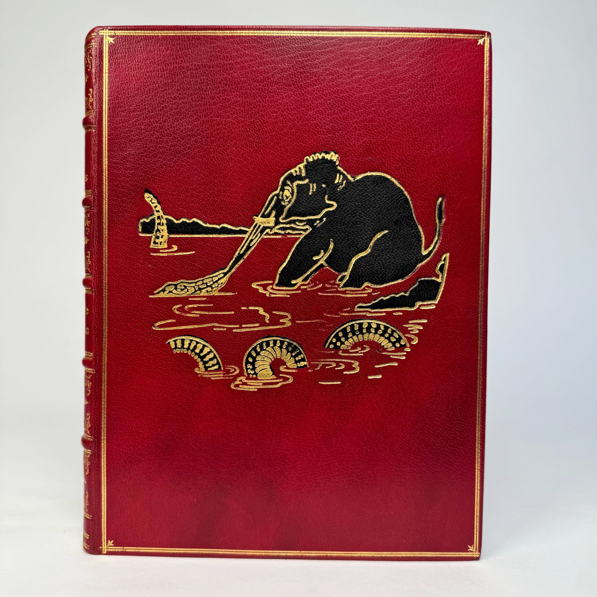 Just So Stories by Rudyard Kipling - Fine Red Morocco with Elephant Onlay