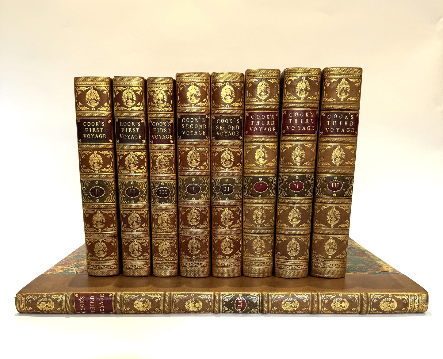 Captain Cook's Three Voyages: First Edition Set (1773-1784) with Atlas