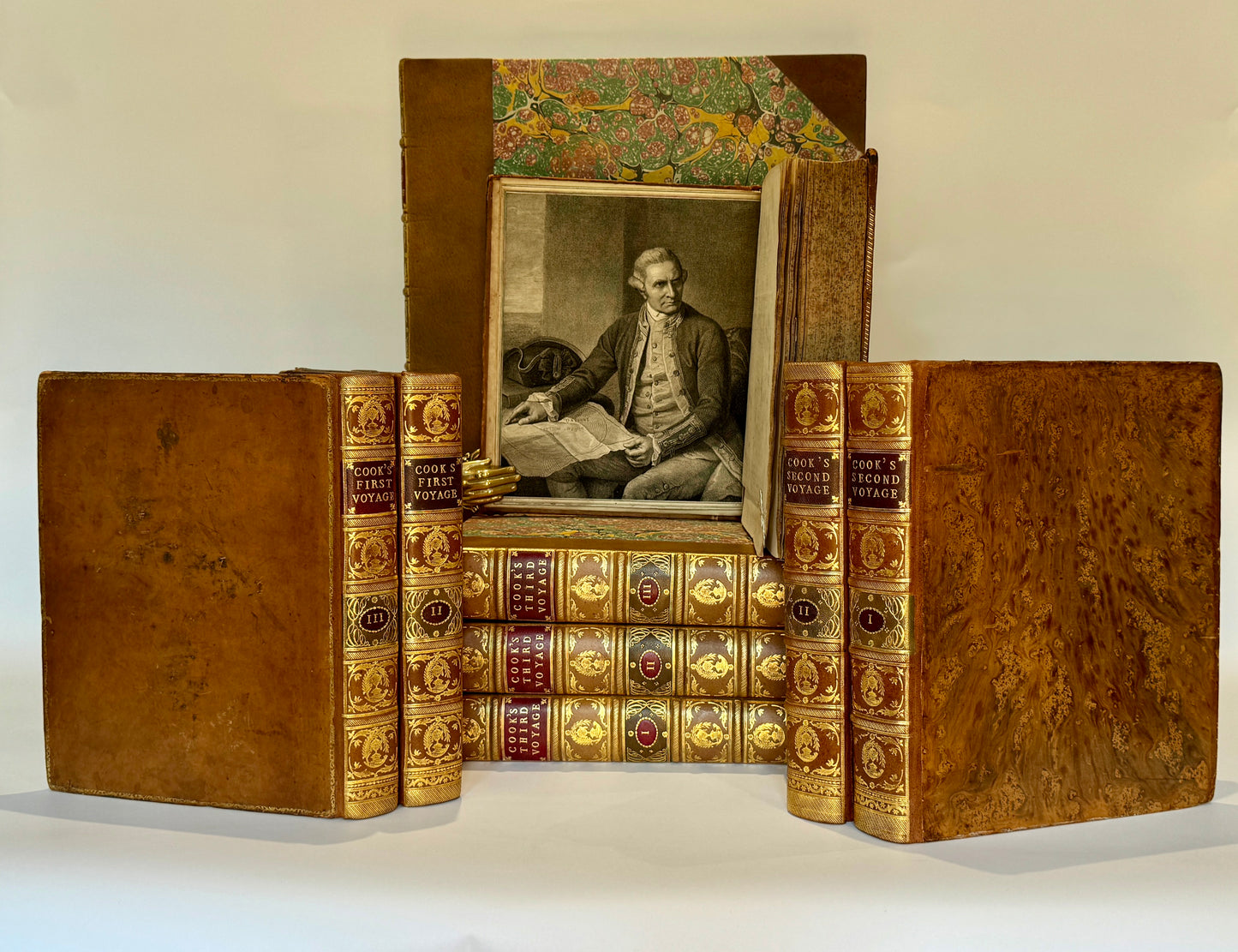 Captain Cook's Three Voyages: First Edition Set (1773-1784) with Atlas