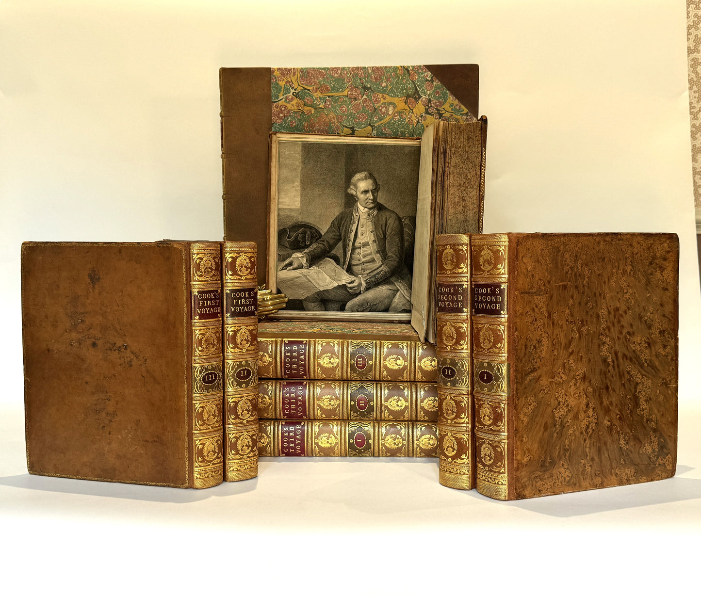 Captain Cook's Three Voyages: First Edition Set (1773-1784) with Atlas