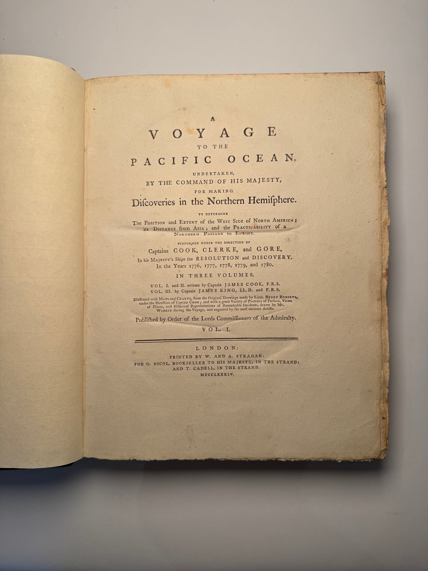 Captain Cook's Three Voyages: First Edition Set (1773-1784) with Atlas